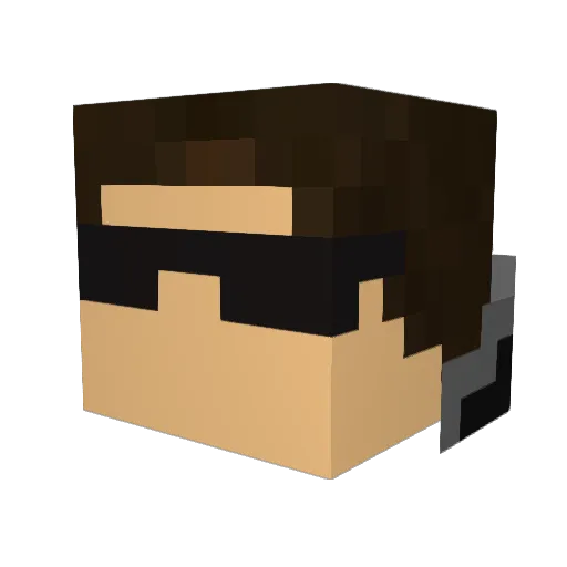 nkex9 Minecraft avatar head, 3D render