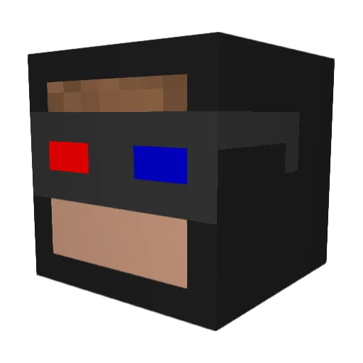 nkhdk Minecraft avatar head, 3D render