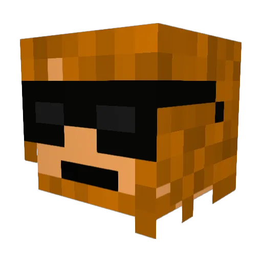 nkjaergaard Minecraft avatar head, 3D render