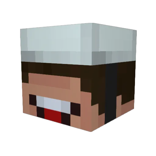 nkjgjg Minecraft avatar head, 3D render