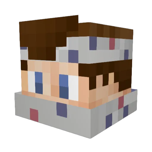 nklp Minecraft avatar head, 3D render