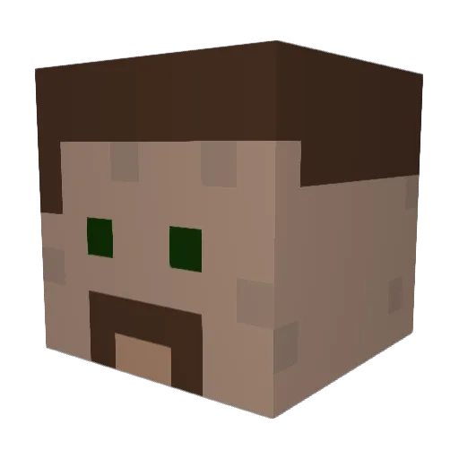 nknudsen Minecraft avatar head, 3D render