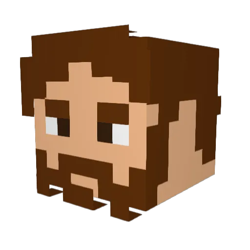 nkoobik Minecraft avatar head, 3D render