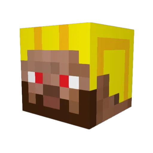 nkyhn Minecraft avatar head, 3D render
