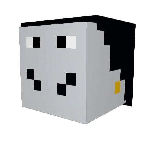 nl3_ Minecraft avatar head, 3D render