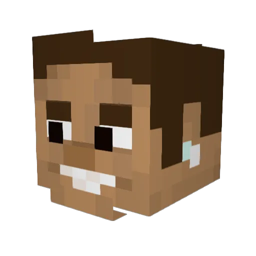 nlakmc Minecraft avatar head, 3D render