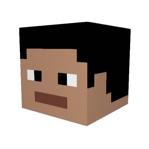 nlewistech Minecraft avatar head, 3D render