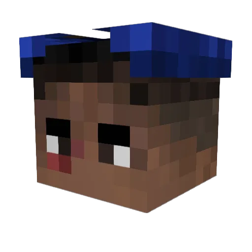 nlhopa Minecraft avatar head, 3D render