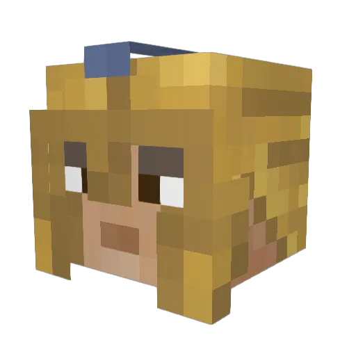 nlie Minecraft avatar head, 3D render
