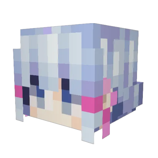 nljlsy Minecraft avatar head, 3D render
