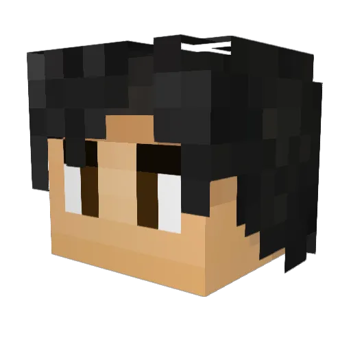 nlkkeh Minecraft avatar head, 3D render