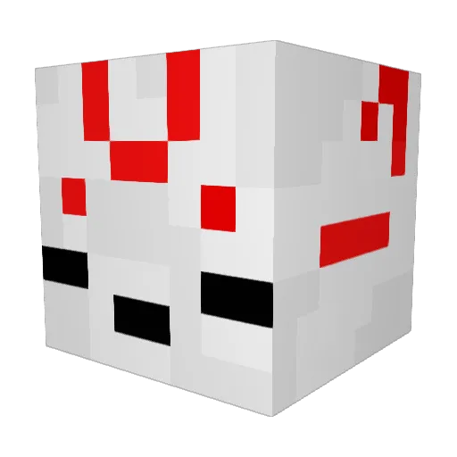 nlnetailedfox Minecraft avatar head, 3D render