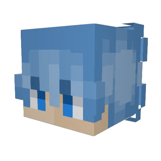 nlswa Minecraft avatar head, 3D render
