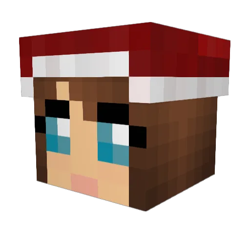 nly Minecraft avatar head, 3D render