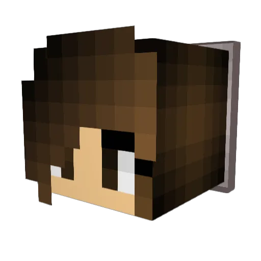 nlzno Minecraft avatar head, 3D render