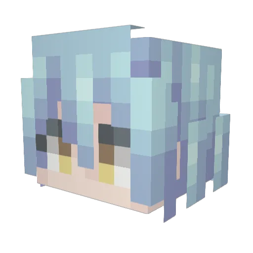 nmaby Minecraft avatar head, 3D render