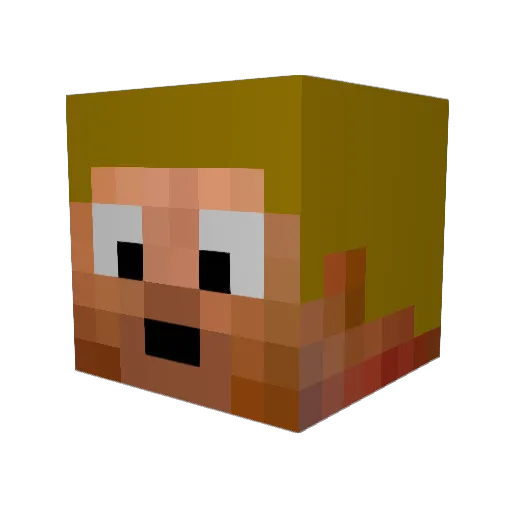 nmaguire Minecraft avatar head, 3D render
