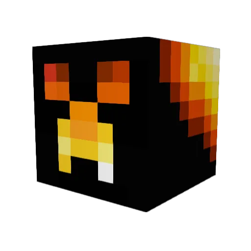 nmati Minecraft avatar head, 3D render