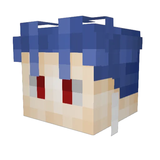 nmdw Minecraft avatar head, 3D render