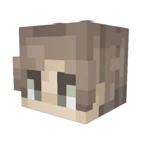 nmfh Minecraft avatar head, 3D render