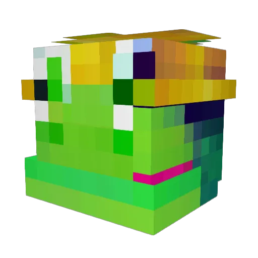nmjbn Minecraft avatar head, 3D render