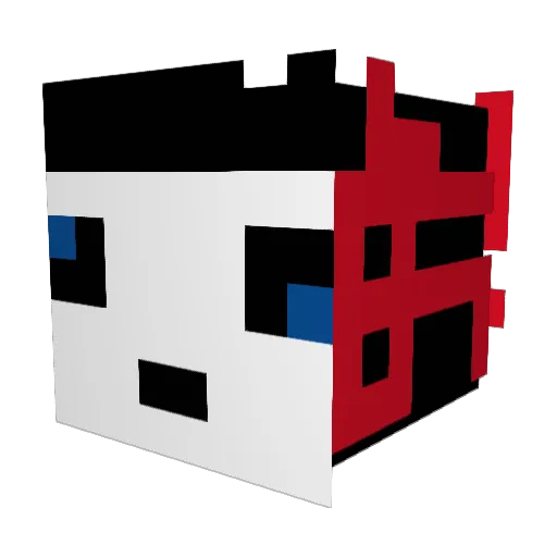 nmnk Minecraft avatar head, 3D render
