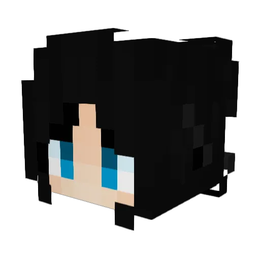 nmonique5 Minecraft avatar head, 3D render