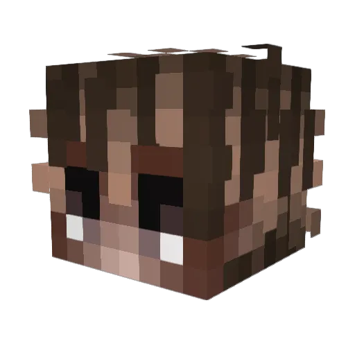 nmty Minecraft avatar head, 3D render