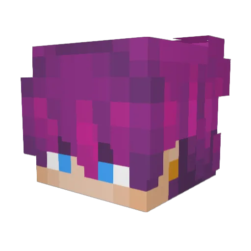 nmugetsu Minecraft avatar head, 3D render
