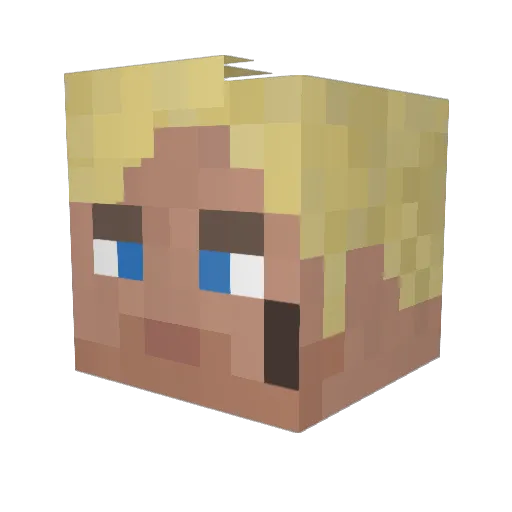 nn283 Minecraft avatar head, 3D render