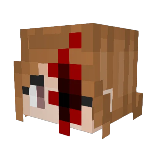 nn_Kd6nv_07_31 Minecraft avatar head, 3D render