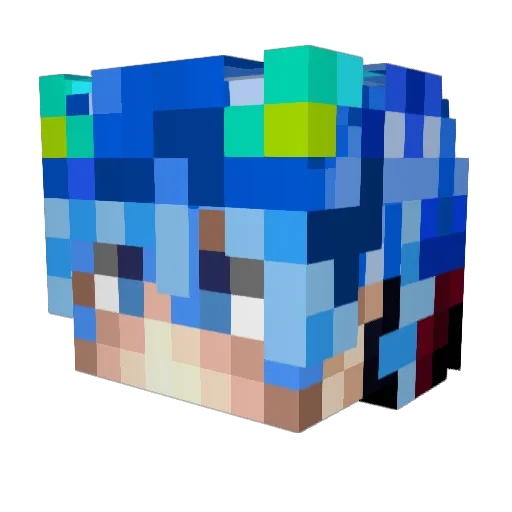 nn_neo Minecraft avatar head, 3D render