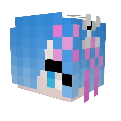nnalnice Minecraft avatar head, 3D render