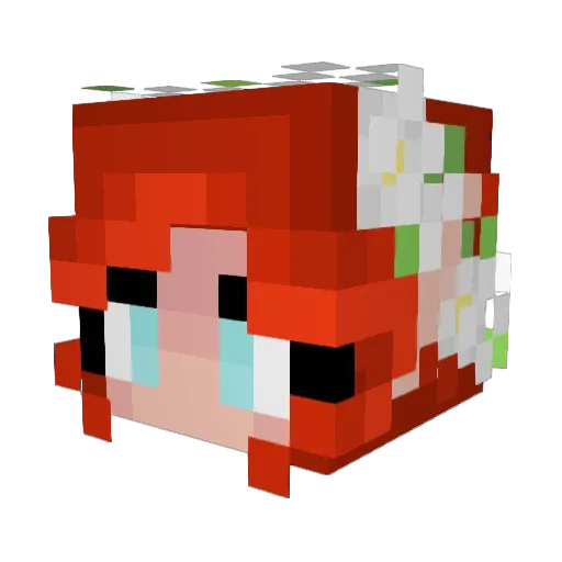 nnamba Minecraft avatar head, 3D render