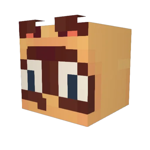 nnang Minecraft avatar head, 3D render