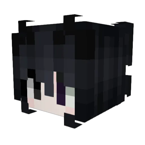 nnckk Minecraft avatar head, 3D render