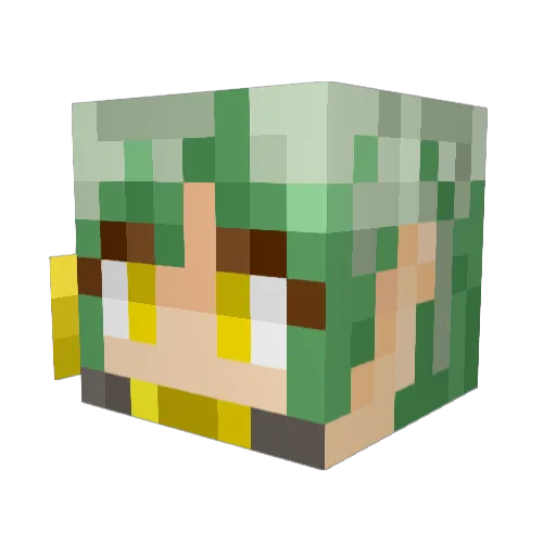 nnechi Minecraft avatar head, 3D render