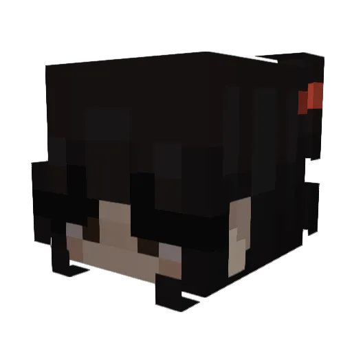 nnerdy Minecraft avatar head, 3D render