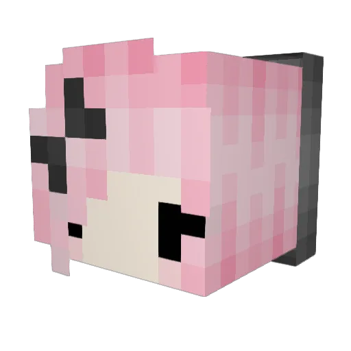 nnhu Minecraft avatar head, 3D render