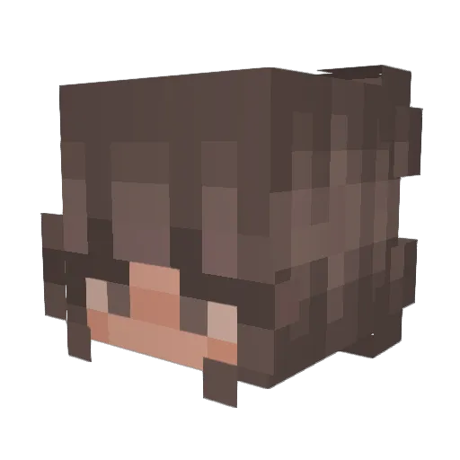 nnicolek Minecraft avatar head, 3D render