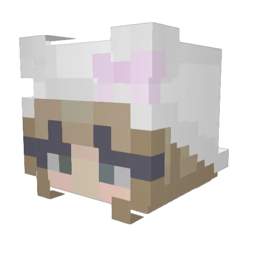 nnienn Minecraft avatar head, 3D render