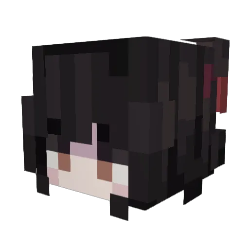 nniiko Minecraft avatar head, 3D render