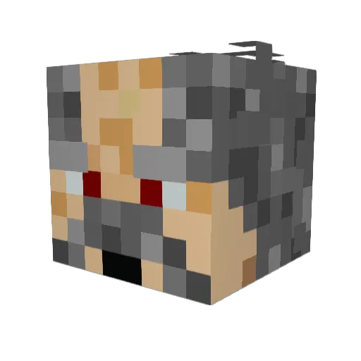 nnilolau Minecraft avatar head, 3D render