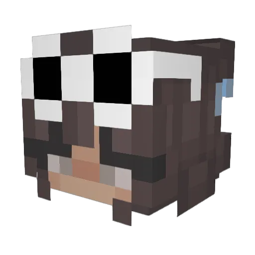 nninapina Minecraft avatar head, 3D render