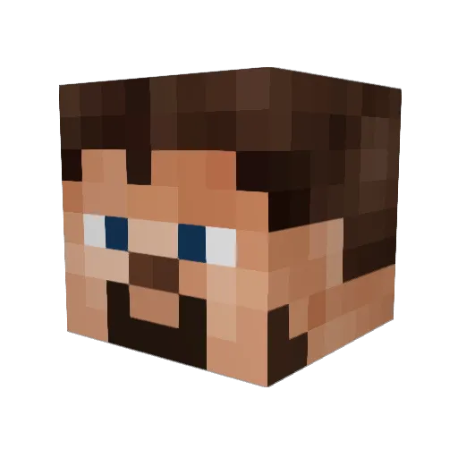 nnjoke Minecraft avatar head, 3D render