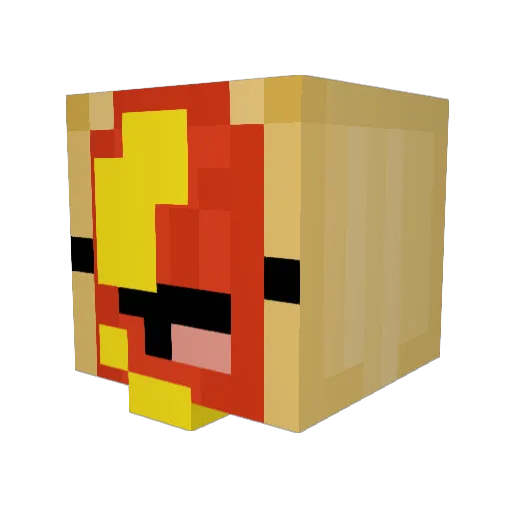 nnkk Minecraft avatar head, 3D render