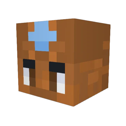 nnnEz Minecraft avatar head, 3D render