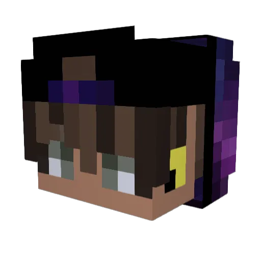 nnn_xr Minecraft avatar head, 3D render