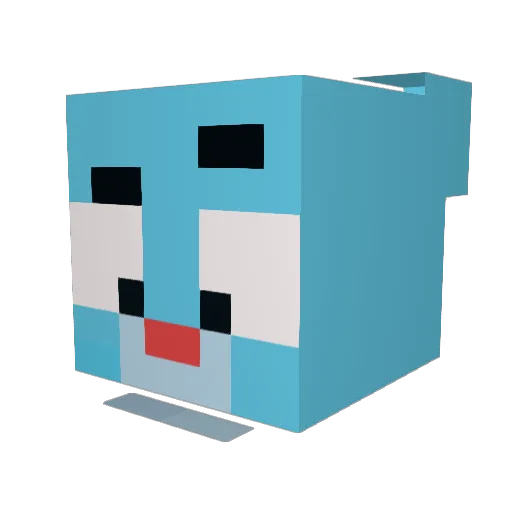 nnnnnnnn222 Minecraft avatar head, 3D render