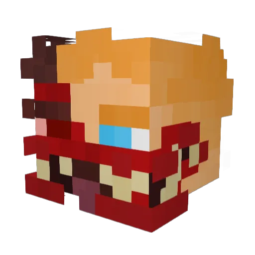 nnnoooeeedddiii Minecraft avatar head, 3D render